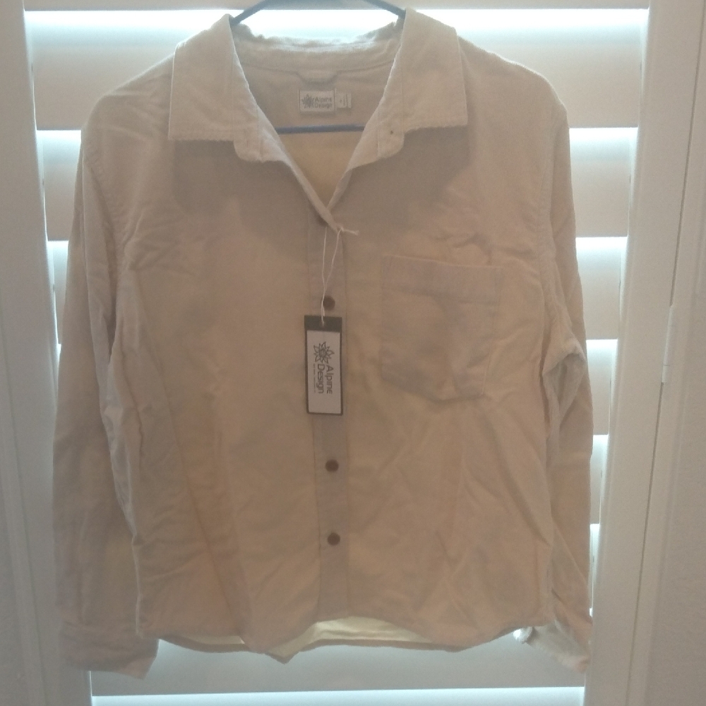 Alpine Design Beige Button Down Shirt - image 1